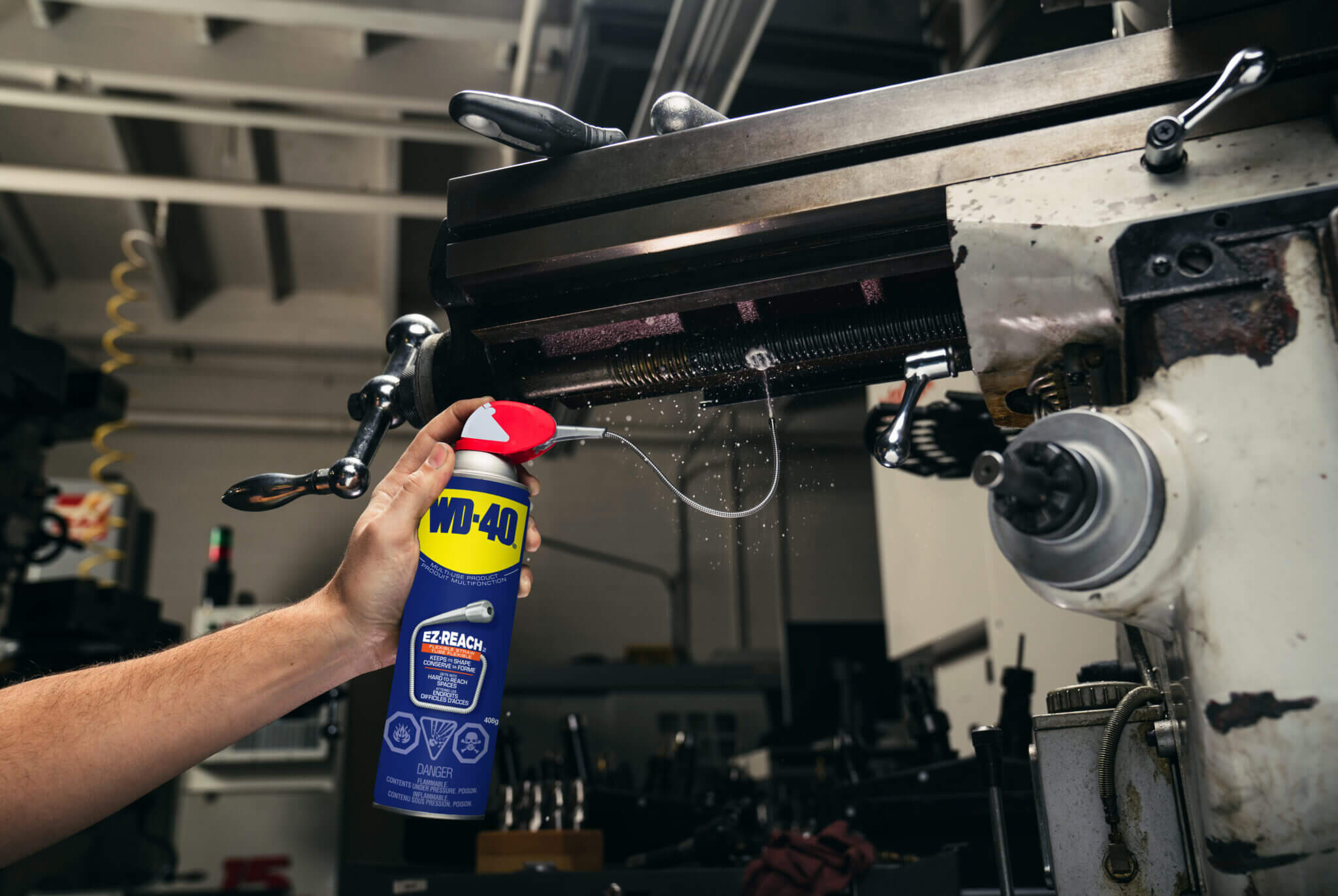 wd 40 mup ez reach upward flex stream onto threading