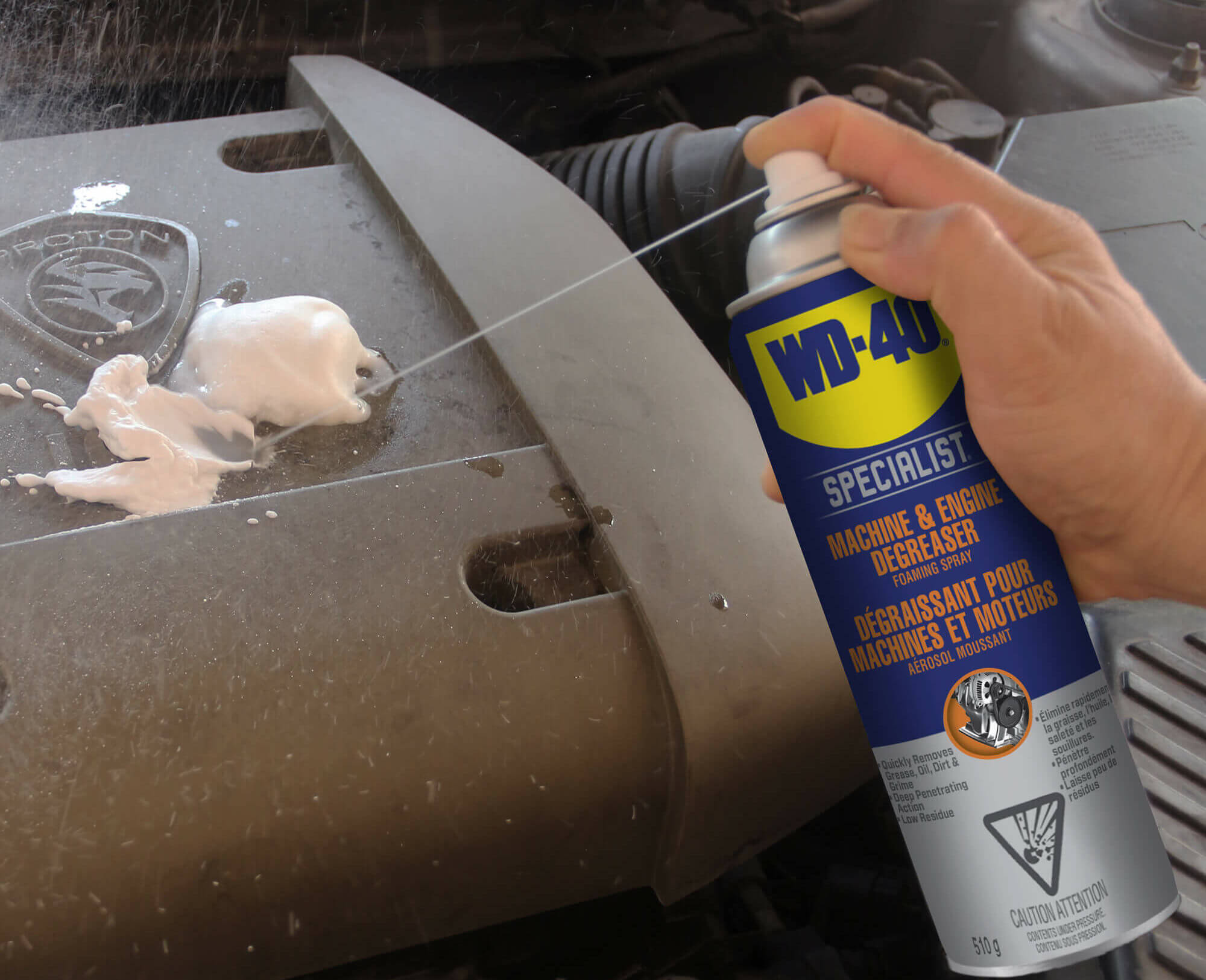 510g machine and engine degreaser spray on engine (1)
